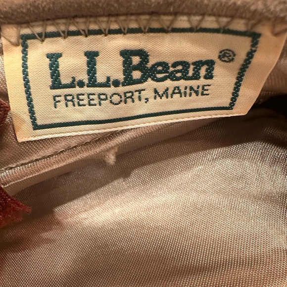 VINTAGE 🎩 LLBEAN MENS TAN SUEDE SIZE LARGE NEWBOY CAP WITH TWO SNAPS ON BRIM - Picture 5 of 6